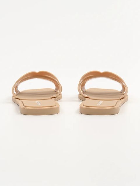 Karl Lagerfeld klapki JELLY IV damskie kolor beżowy KL80025