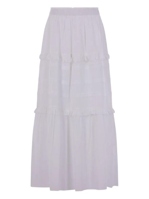 MARANT ÉTOILE ruffled tiered maxi skirt - White - zdjęcie produktu nr 1