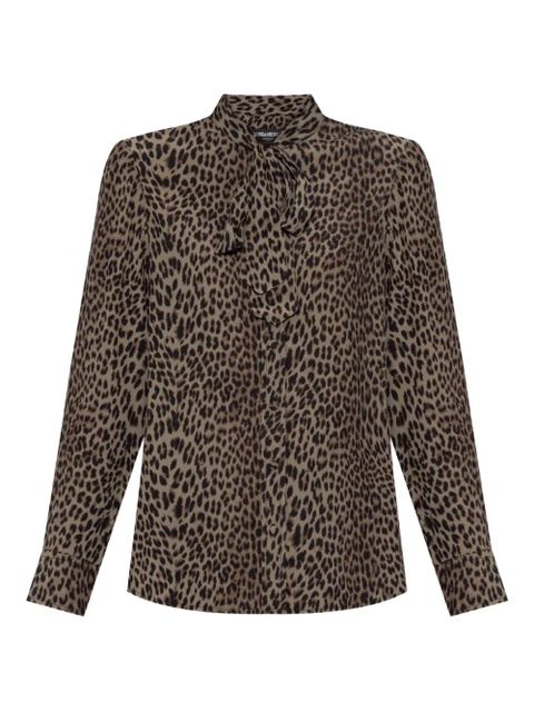 Zadig&Voltaire leopard-print tie-neck blouse - Brown - zdjęcie produktu nr 1