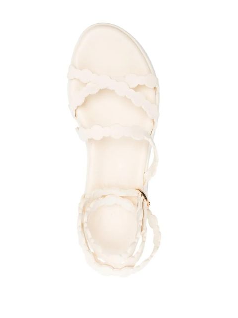 Ancient Greek Sandals Aspis flatform leather sandals - White