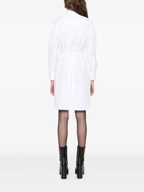 Alexander McQueen pleated panel shirt dress - White