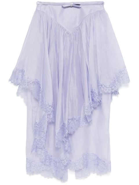 ZIMMERMANN Crush lace midi skirt - Purple - zdjęcie produktu nr 1