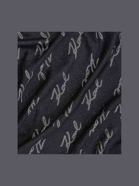 Karl Lagerfeld chusta z dodatkiem jedwabiu K/SIGNATURE