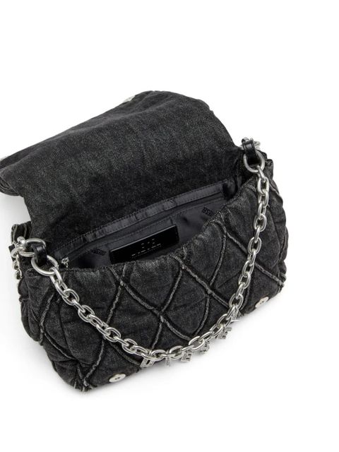 Diesel Charm-D M denim shoulder bag - Black - zdjęcie produktu nr 2