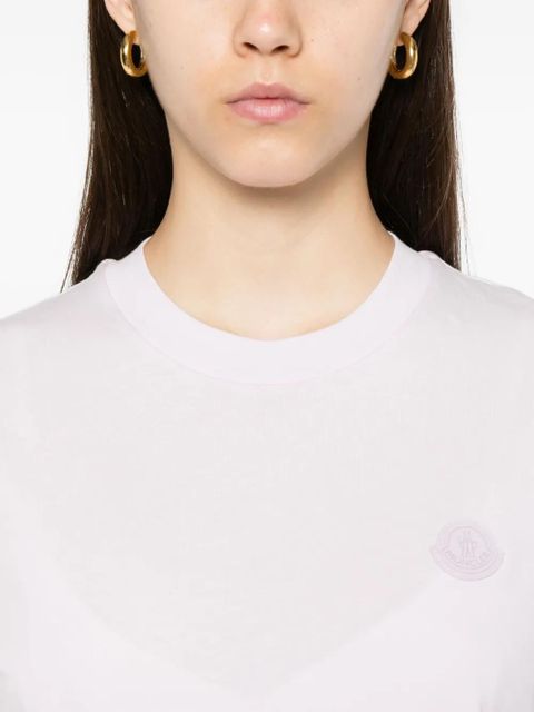 Moncler logo-patch short-sleeve T-shirt - Pink