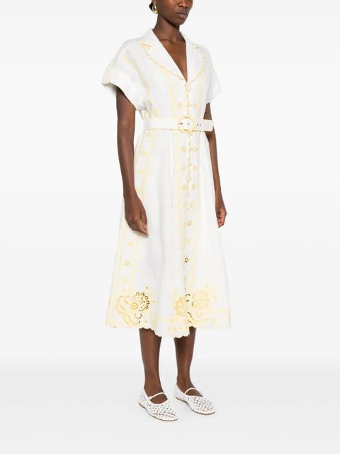 ZIMMERMANN Lucky embroidered midi dress - White - zdjęcie produktu nr 2