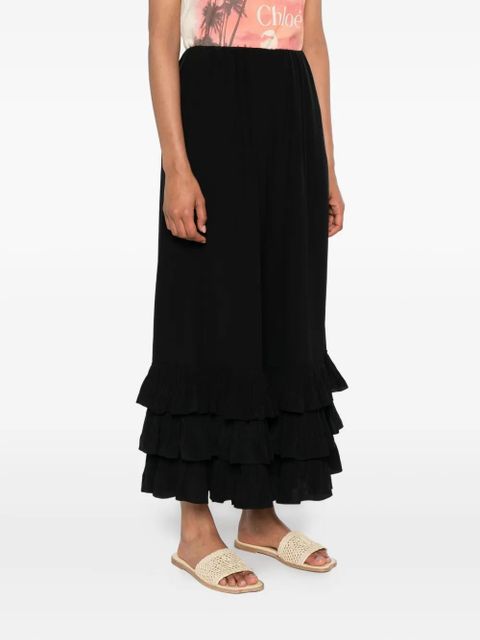 Chloé crepe de chine trousers - Black