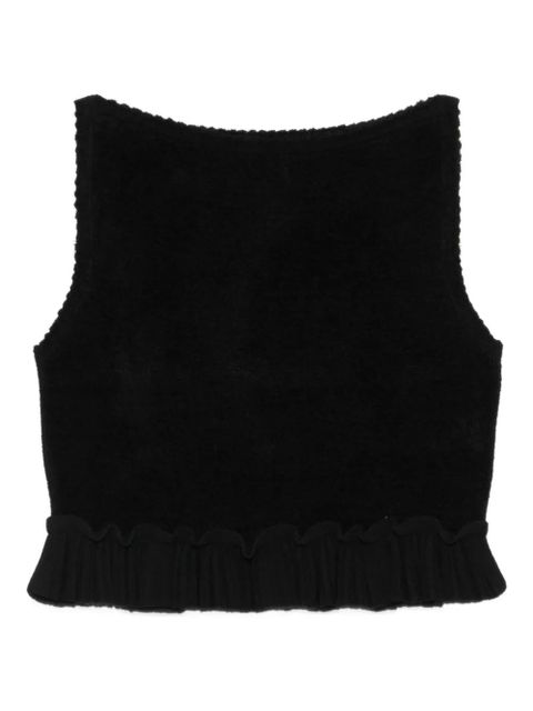 SANDRO square-neck blouse - Black - zdjęcie produktu nr 1