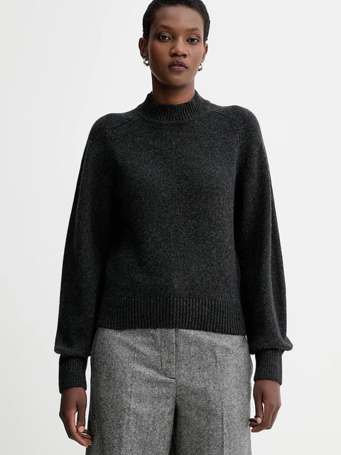 Sessun sweter wełniany damski kolor szary z półgolfem 25109005 - zdjęcie produktu nr 1