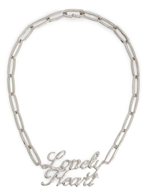Jil Sander slogan-plaque necklace - Silver - zdjęcie produktu nr 1