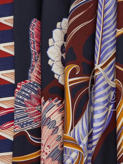 Ferragamo butterfly-print silk scarf - Blue - zdjęcie produktu nr 2