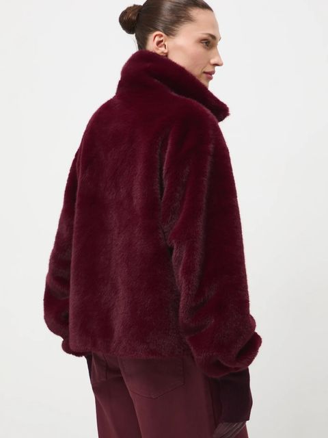 Medicine kurtka damska kolor bordowy przejściowa oversize - zdjęcie produktu nr 2