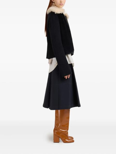 Marni fur-collared zip jacket - Black - zdjęcie produktu nr 2