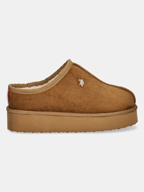 U.S. Polo Assn. kapcie VERA001 kolor brązowy VERA001W/EH1 - zdjęcie produktu nr 2