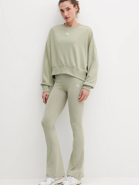 Puma bluza damska kolor zielony gładka 629748