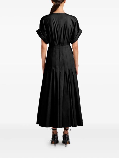 Proenza Schouler Ciara V-neck pleated maxi dress - Black