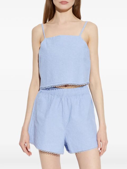 American Vintage blue crop top