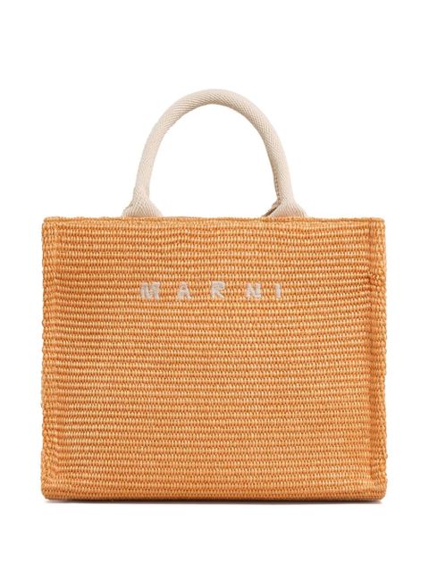 Marni small raffia tote bag - Orange - zdjęcie produktu nr 1
