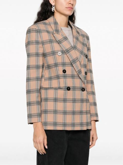ZIMMERMANN Luminosity checked double-breasted blazer - Neutrals