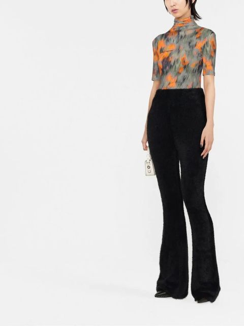 AMBUSH flared-leg high-waisted trousers - Black - zdjęcie produktu nr 2