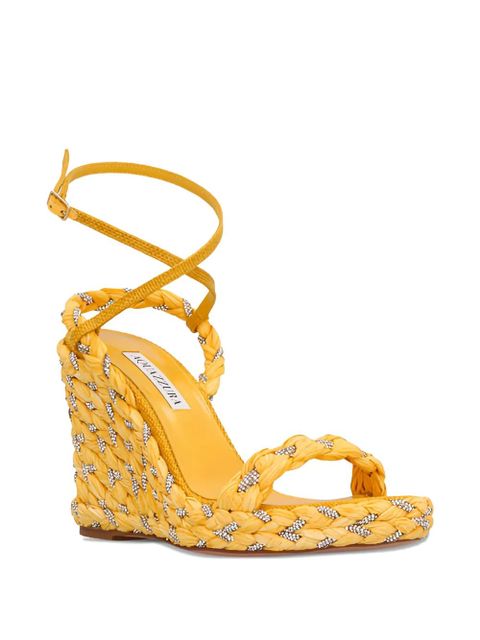 Aquazzura woven wedge sandals - Yellow - zdjęcie produktu nr 2