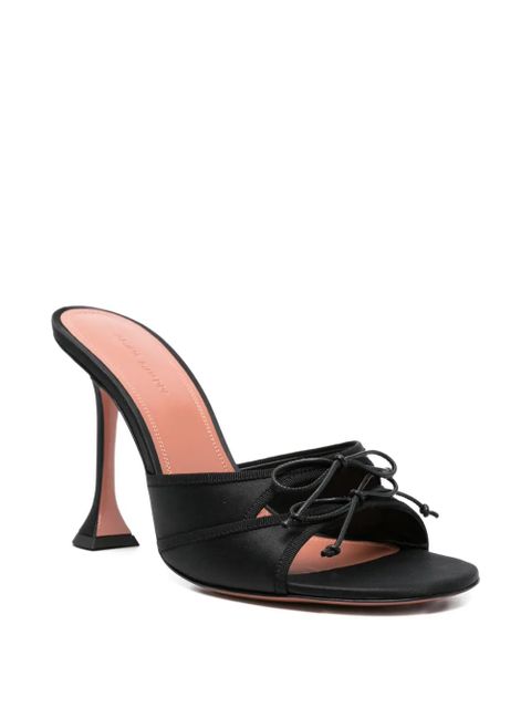 Amina Muaddi Eleonora bow sandals - Black - zdjęcie produktu nr 2