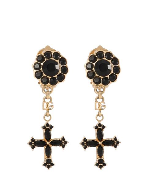 Dolce & Gabbana rhinestone-embellished earrings - Gold - zdjęcie produktu nr 1