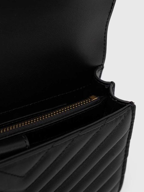 Pinko torebka skórzana kolor czarny 100074 A0GK