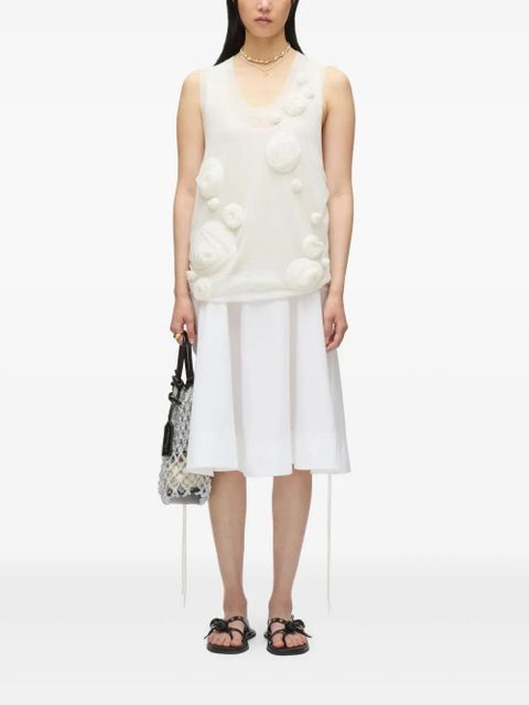 3.1 Phillip Lim floral-appliqué midi dress - White - zdjęcie produktu nr 2