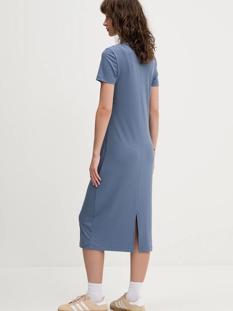 Tommy Jeans sukienka kolor niebieski midi rozkloszowana DW0DW19721