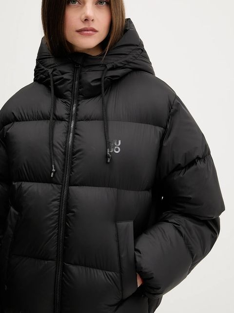 HUGO kurtka puchowa kolor czarny zimowa 50546344