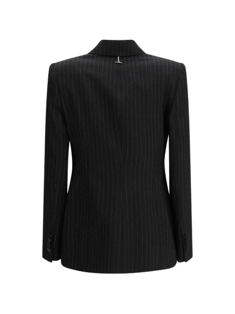 Alexander McQueen pinstripe-print double-breasted blazer - Black - zdjęcie produktu nr 2