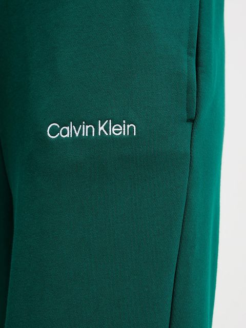Calvin Klein Performance spodnie dresowe damskie kolor zielony gładkie LVGWF5P627