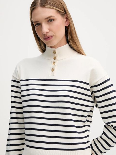 Tommy Hilfiger sweter damski kolor biały lekki WW0WW47467 - zdjęcie produktu nr 2