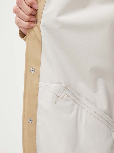 Rains kurtka przeciwdeszczowa 12020 Long Jacket kolor beżowy przejściowa 12020.24-24Sand