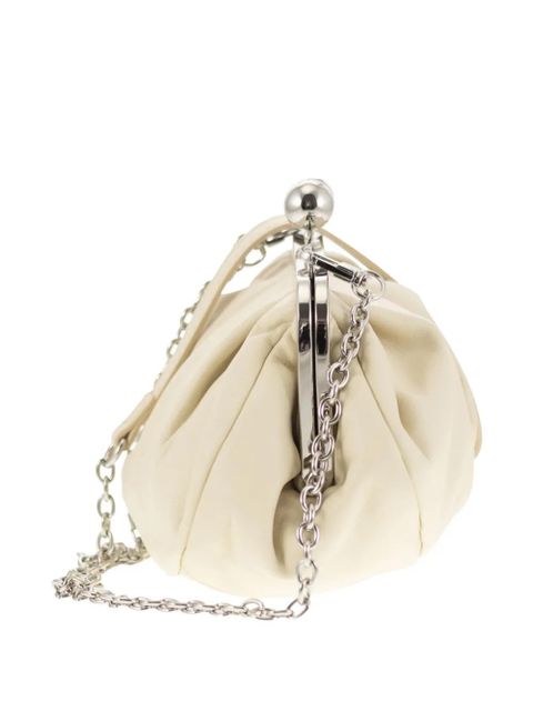 Weekend Max Mara chain leather clutch bag - Neutrals