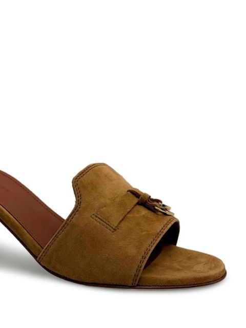 Loro Piana Summer Charms heeled sandals - Brown - zdjęcie produktu nr 2