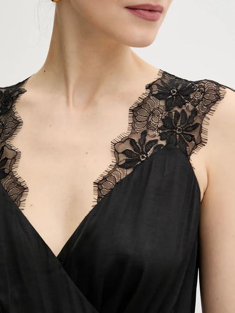 Morgan sukienka RORLA kolor czarny maxi rozkloszowana RORLA