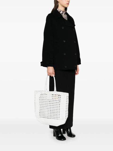 DRAGON DIFFUSION NS Cannage tote bag - White