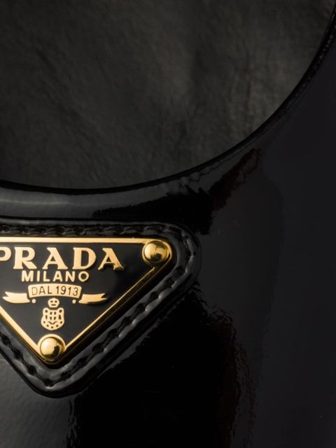 Prada leather ballerina shoes - Black