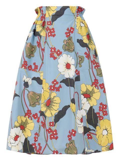 Marni flared floral midi skirt - Blue - zdjęcie produktu nr 1