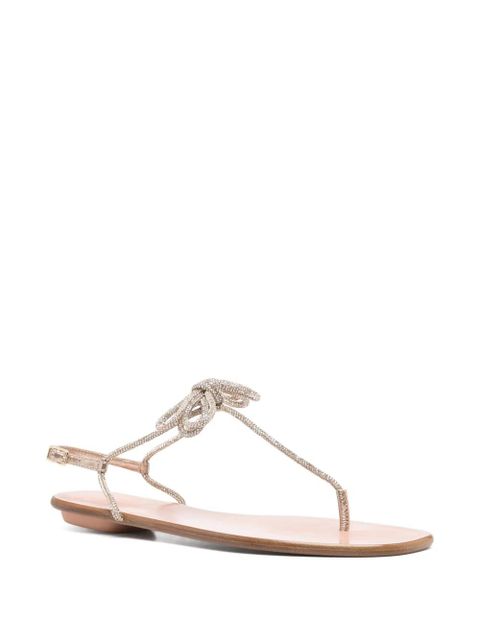 Aquazzura Capri Nights leather sandals - Gold