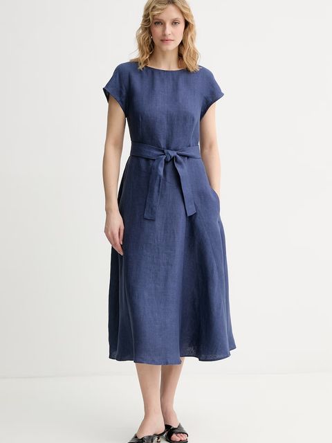 Weekend Max Mara sukienka lniana ESORDIO - zdjęcie produktu nr 1