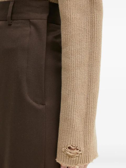 MM6 Maison Margiela belt-loops trousers - Brown