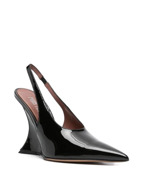 Paris Texas 105mm slingback wedge pumps - Black - zdjęcie produktu nr 2