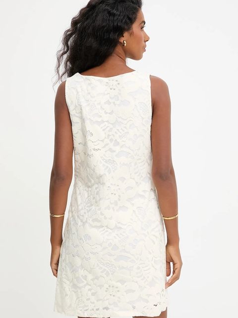 Answear.LAB sukienka kolor beżowy mini prosta