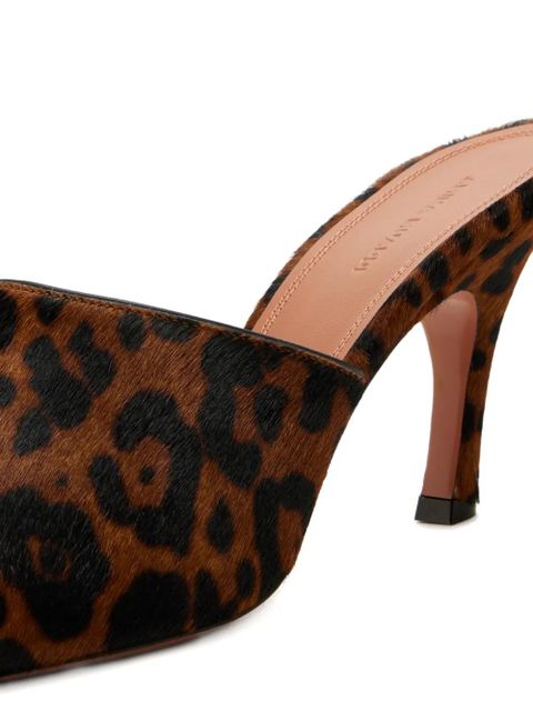 Amina Muaddi Jamie leopard-print heeled mules - Brown