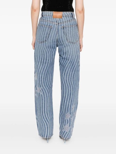 Alexander Wang star-embellished jeans - Blue