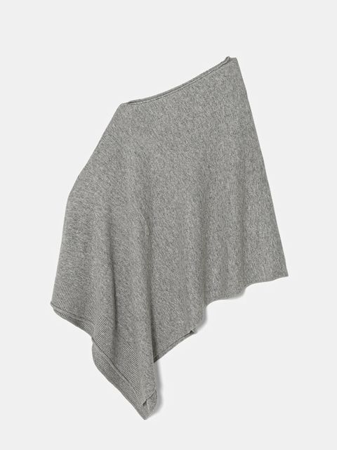 United Colors of Benetton poncho z domieszką wełny kolor szary 1235DU01A - zdjęcie produktu nr 1