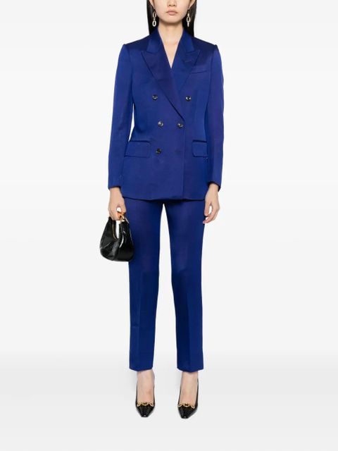 TOM FORD twill double-breasted blazer - Blue - zdjęcie produktu nr 2